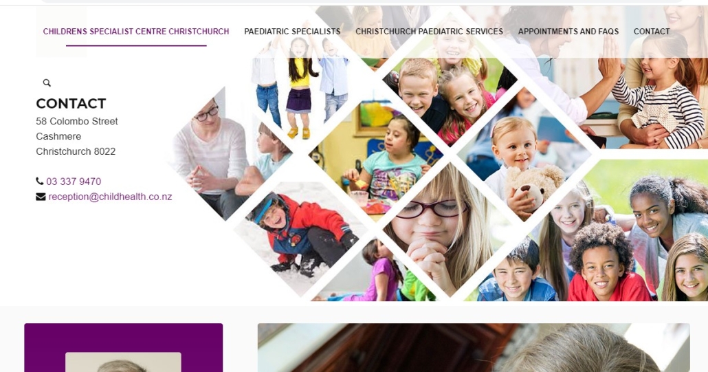 Childrens Specialist Centre Christchurch. Website created by Treacy Web Design Ltd. Website Developers Christchurch and throughout New Zealand.