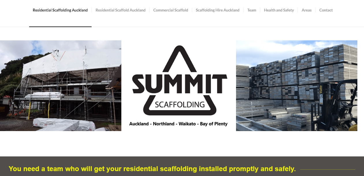 Residential Scaffolding Auckland. Website created by Treacy Web Design Christchurch, and throughout New Zealand.